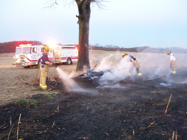 Corn Field Fire, 04-15-2008.